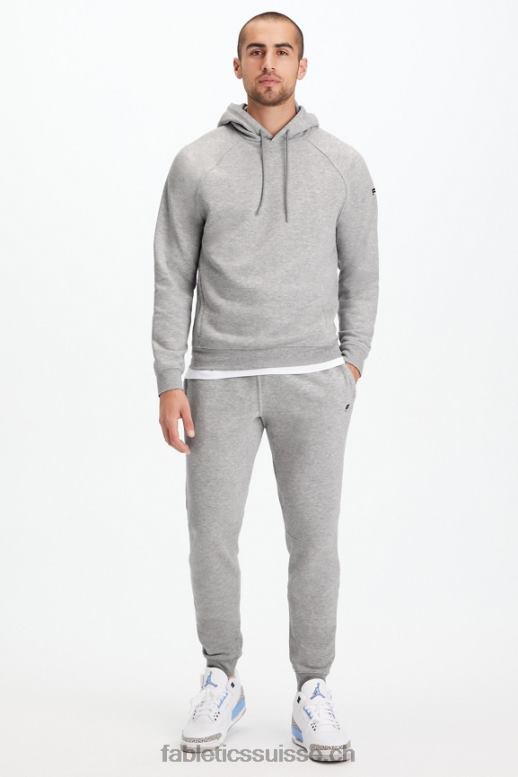 Hommes le sweat à capuche léger incontournable B0B6R3661 htr gris moyen Fabletics