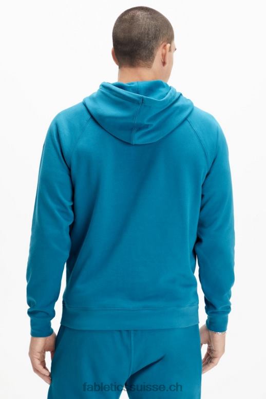Hommes le sweat à capuche léger incontournable B0B6R3663 sarcelle nautique Fabletics