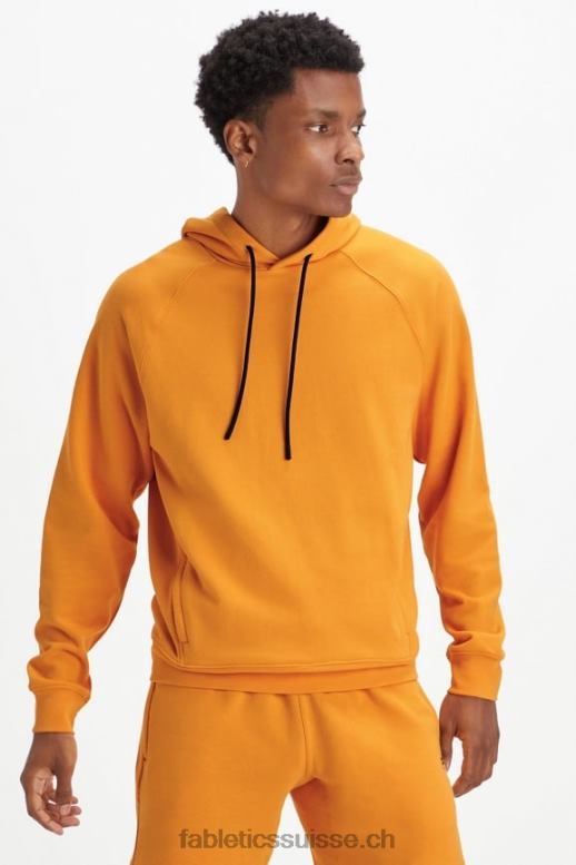 Hommes le sweat à capuche léger incontournable B0B6R3664 ocre doré Fabletics