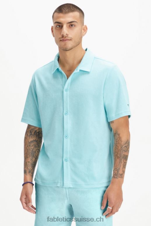 Hommes l'île boutonnée en éponge B0B6R3558 bleu nordique Fabletics