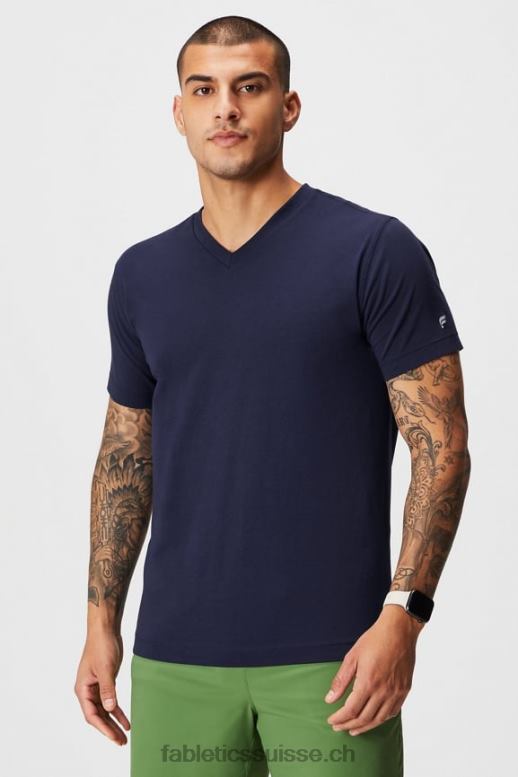 Hommes le col v 24-7 B0B6R3495 bleu marine profond Fabletics