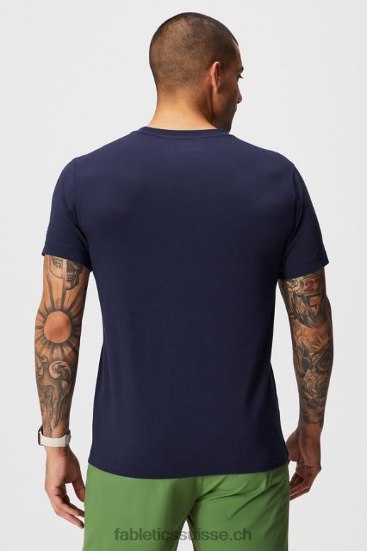 Hommes le col v 24-7 B0B6R3495 bleu marine profond Fabletics