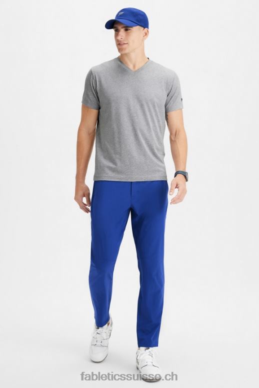 Hommes le col v 24-7 B0B6R3499 gris chiné classique Fabletics