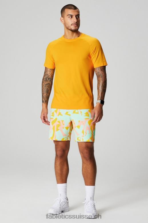 Hommes le jour de la formation tee 175 B0B6R3462 Coucher de soleil jaune Fabletics