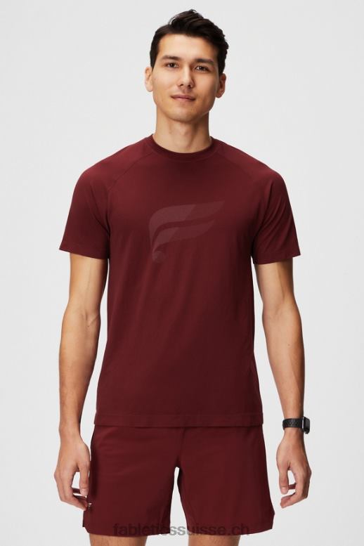 Hommes le jour de la formation tee 177 B0B6R3473 rouge adrénaline deux tons f Fabletics
