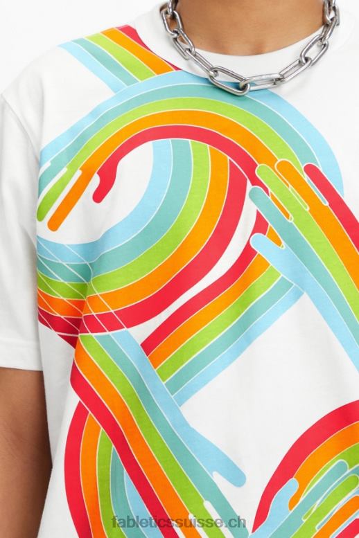 Hommes le t-shirt fierté r & r B0B6R3534 tous ensemble fierté classique blanc Fabletics