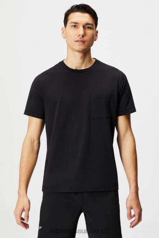 Hommes le t-shirt à poche 24-7 B0B6R3448 noir Fabletics