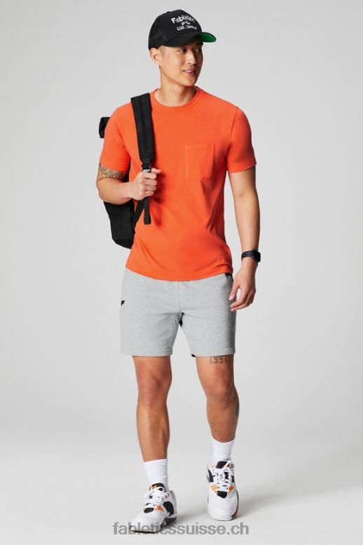 Hommes le t-shirt à poche 24-7 B0B6R3449 orange passion Fabletics