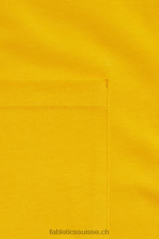 Hommes le t-shirt à poche 24-7 B0B6R3451 Coucher de soleil jaune Fabletics