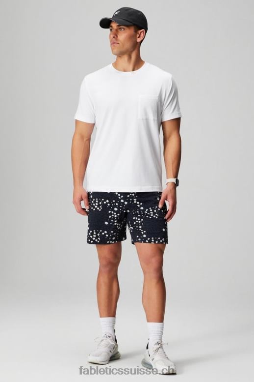 Hommes le t-shirt à poche 24-7 B0B6R3453 blanc classique Fabletics