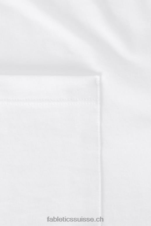 Hommes le t-shirt à poche 24-7 B0B6R3453 blanc classique Fabletics