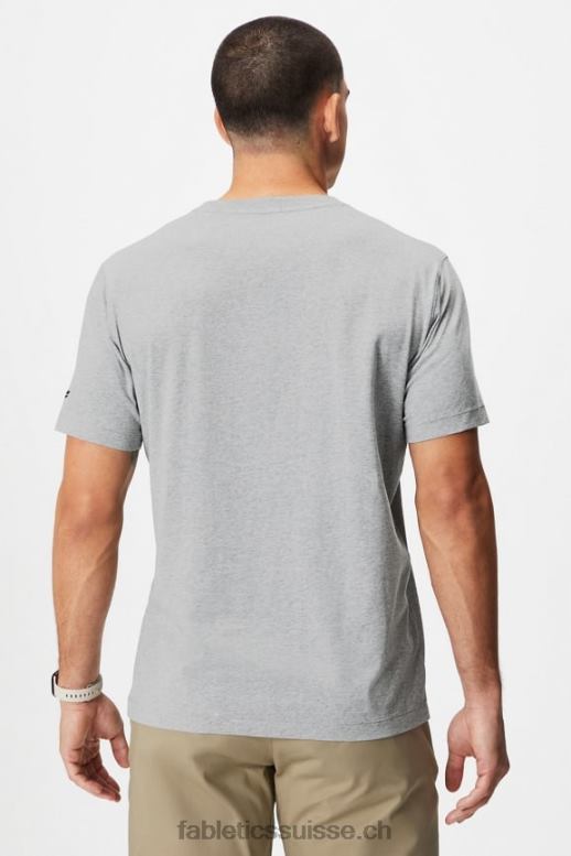 Hommes le t-shirt à poche 24-7 B0B6R3454 gris chiné classique Fabletics