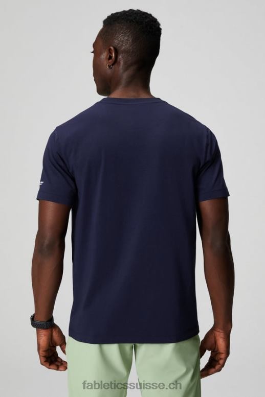 Hommes le t-shirt à poche 24-7 B0B6R3455 bleu marine profond Fabletics