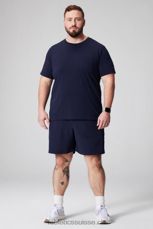 Hommes le t-shirt à poche 24-7 B0B6R3456 bleu marine profond Fabletics