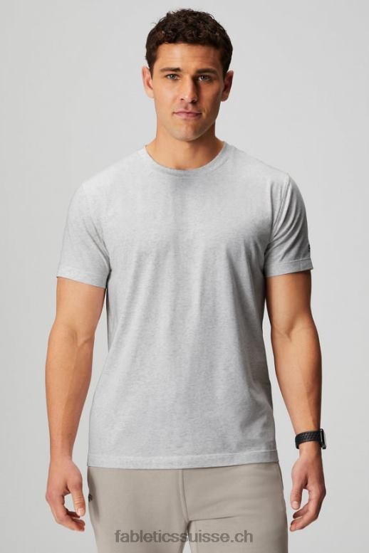 Hommes le tee 24-7 182 B0B6R3510 gris clair chiné Fabletics