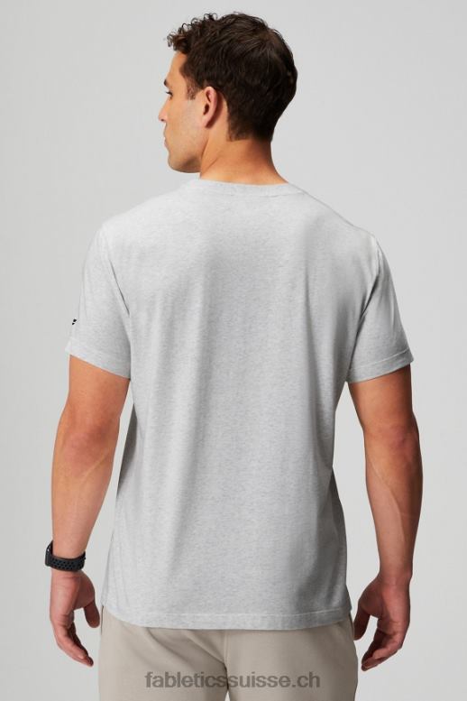 Hommes le tee 24-7 182 B0B6R3510 gris clair chiné Fabletics