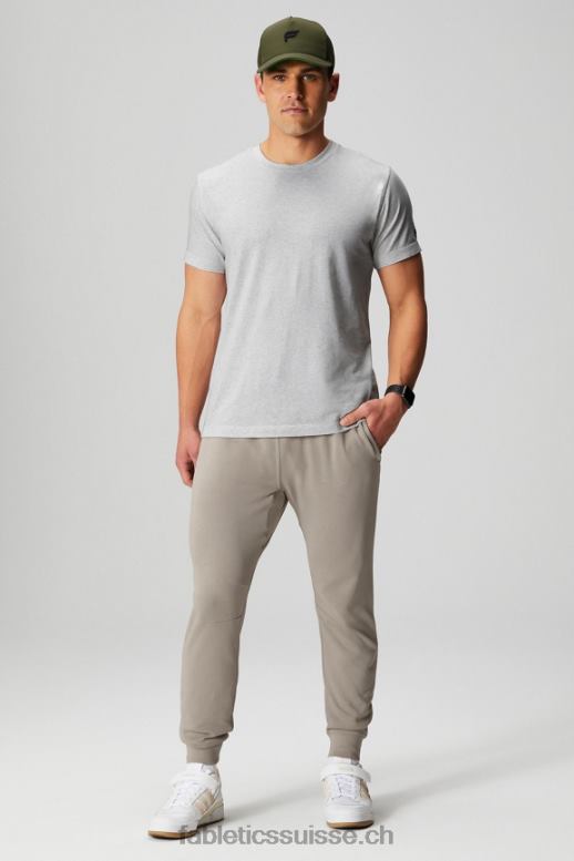 Hommes le tee 24-7 182 B0B6R3510 gris clair chiné Fabletics