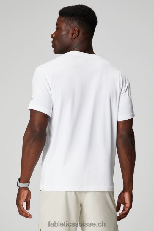 Hommes le tee 24-7 184 B0B6R3541 point de chaînette blanc classique Fabletics