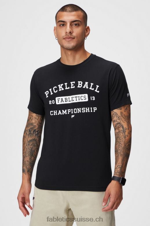 Hommes le tee 24-7 185 B0B6R3544 champion du pb noir Fabletics