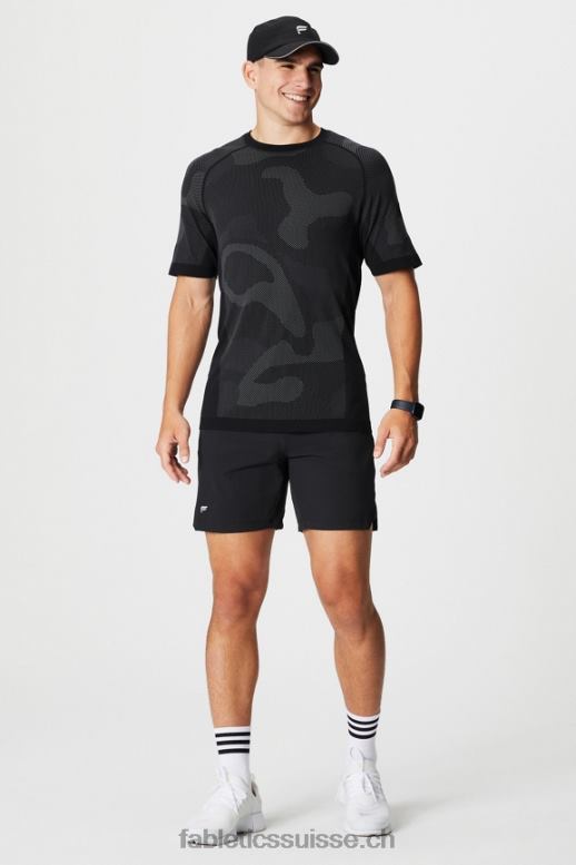 Hommes le tee de la journée d\'entraînement 174 B0B6R3460 vagues noires d\'été Fabletics