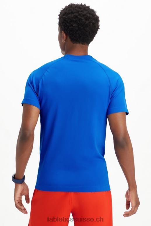 Hommes le tee de la journée d\'entraînement 180 B0B6R3488 bleu de course Fabletics