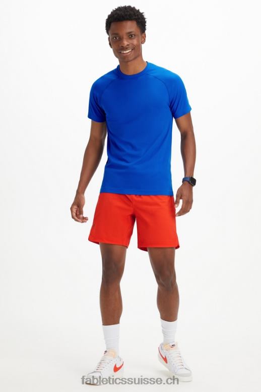 Hommes le tee de la journée d\'entraînement 180 B0B6R3488 bleu de course Fabletics