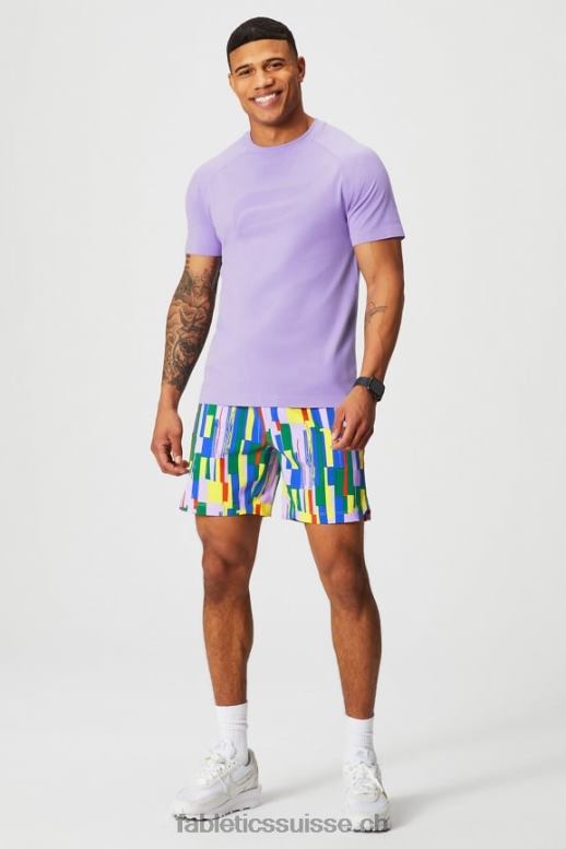 Hommes le tee de la journée d\'entraînement 186 B0B6R3549 iconique lavande deux tons f Fabletics