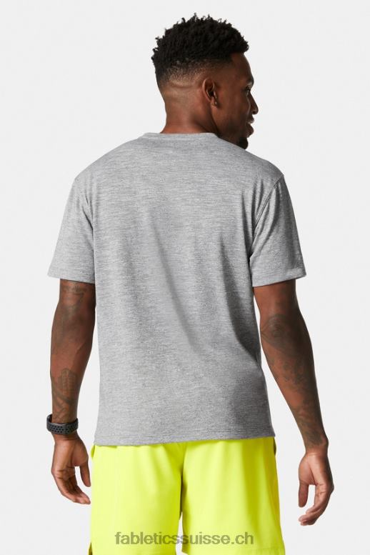 Hommes le tee de la première rangée B0B6R3551 gris chiné Fabletics