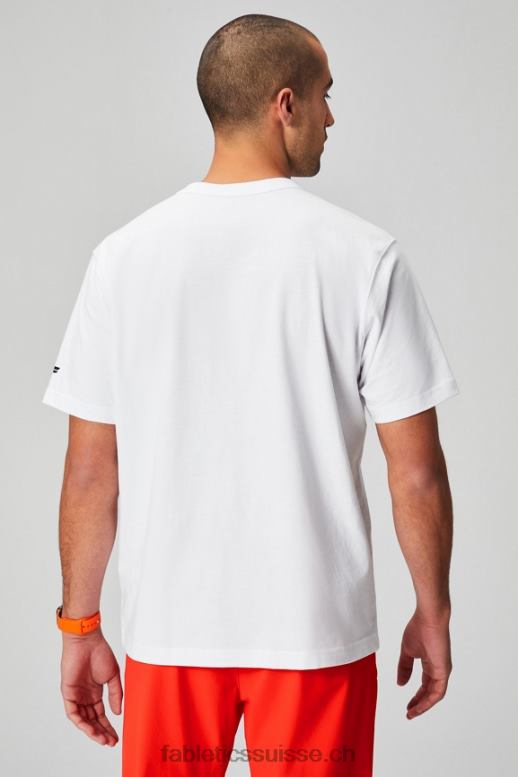 Hommes le tee-shirt r&r B0B6R3523 collage blanc classique Fabletics