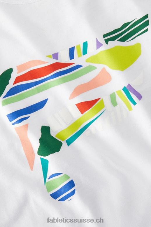 Hommes le tee-shirt r&r B0B6R3523 collage blanc classique Fabletics