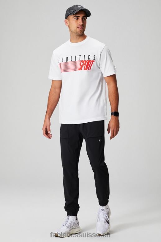 Hommes le tee-shirt r&r B0B6R3524 sport rapide blanc classique Fabletics