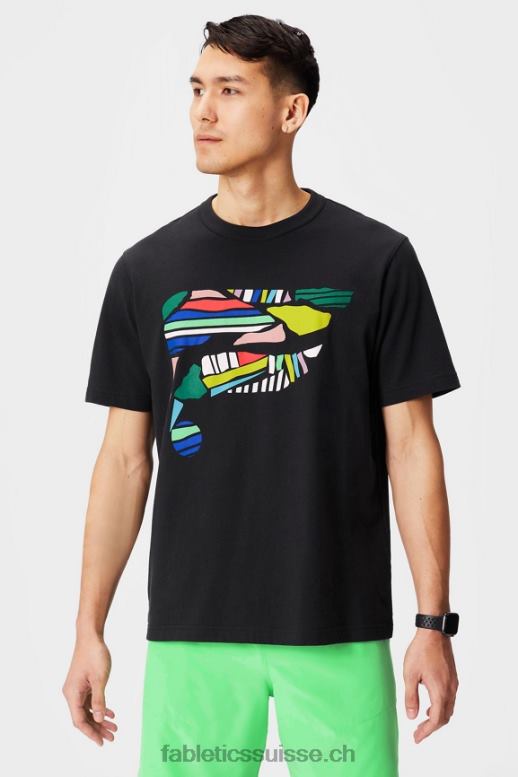 Hommes le tee-shirt r&r B0B6R3526 collage noir Fabletics