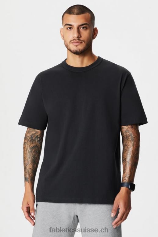 Hommes le tee-shirt r&r B0B6R3527 noir Fabletics