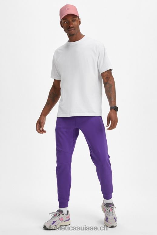 Hommes le tee-shirt r&r B0B6R3528 blanc classique Fabletics