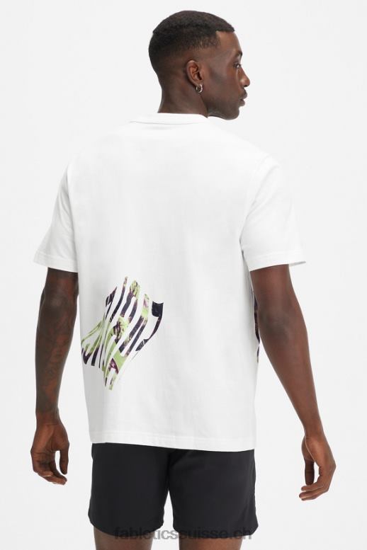 Hommes le tee-shirt r&r B0B6R3530 ondelettes blanches Fabletics