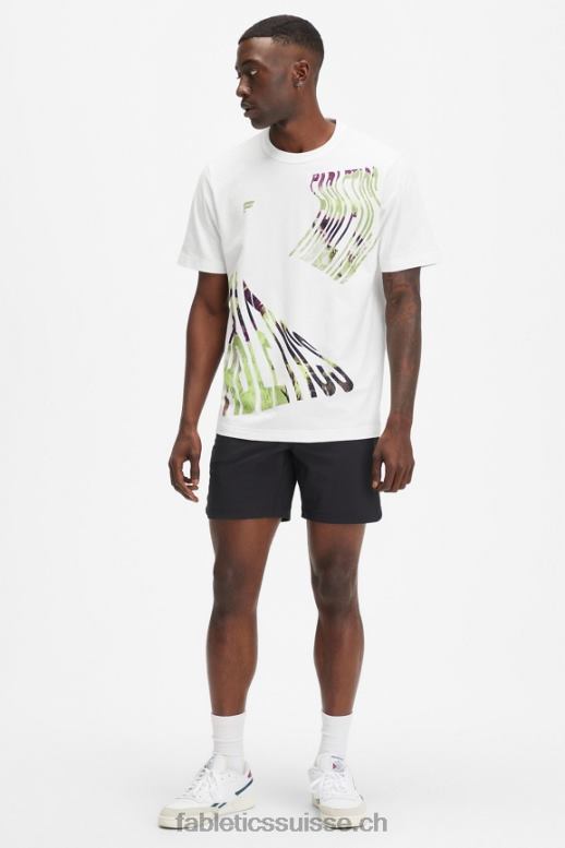 Hommes le tee-shirt r&r B0B6R3530 ondelettes blanches Fabletics