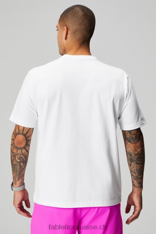 Hommes le tee-shirt r&r B0B6R3532 tennis blanc nous ouvert Fabletics