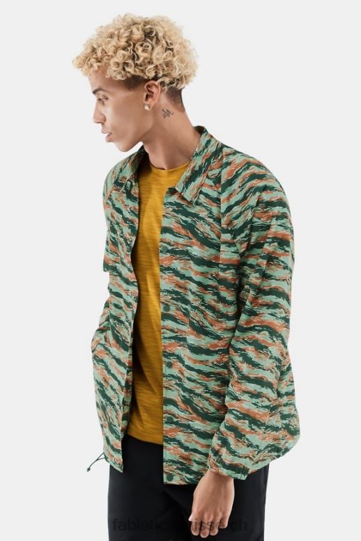 Hommes la seule veste d'entraîneur B0B6R3645 grand camouflage de tigre Fabletics