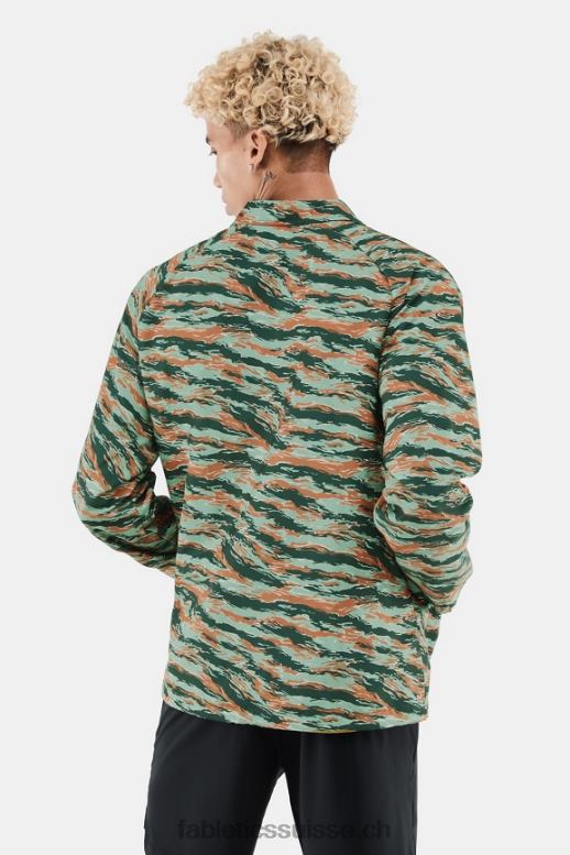 Hommes la seule veste d\'entraîneur B0B6R3645 grand camouflage de tigre Fabletics
