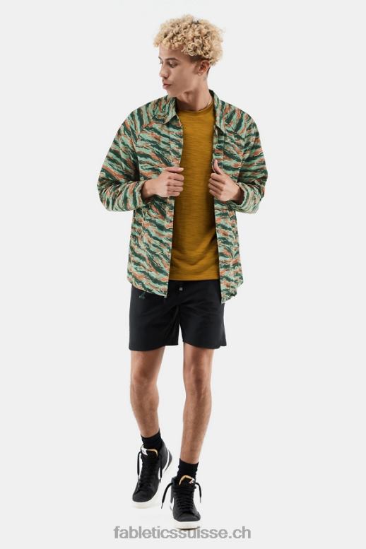 Hommes la seule veste d\'entraîneur B0B6R3645 grand camouflage de tigre Fabletics