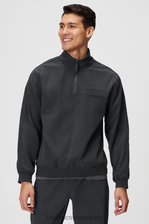 Hommes la veste club cord 1/4 zip B0B6R3636 onyx Fabletics