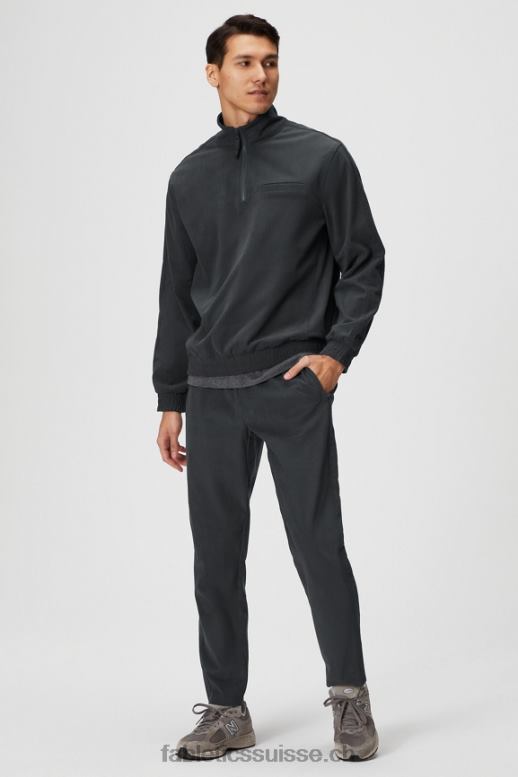Hommes la veste club cord 1/4 zip B0B6R3636 onyx Fabletics