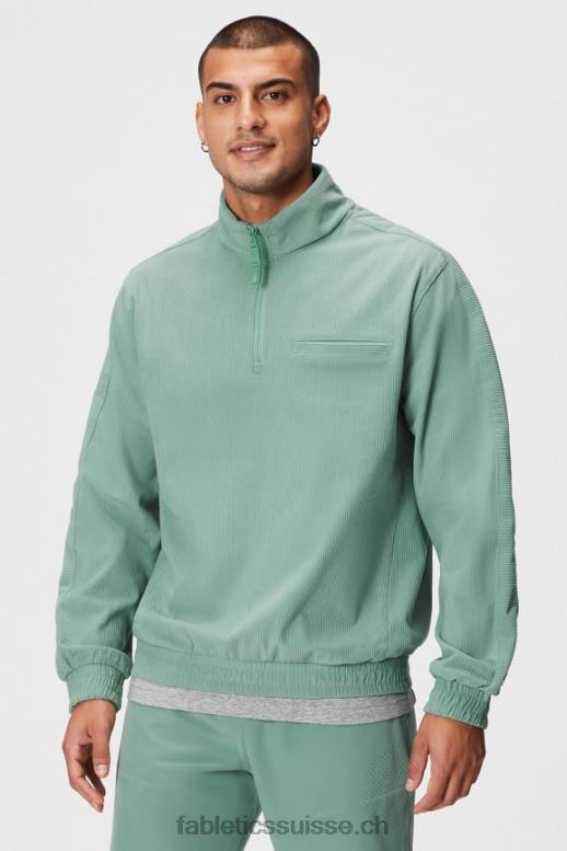 Hommes la veste club cord 1/4 zip B0B6R3638 thym gris Fabletics