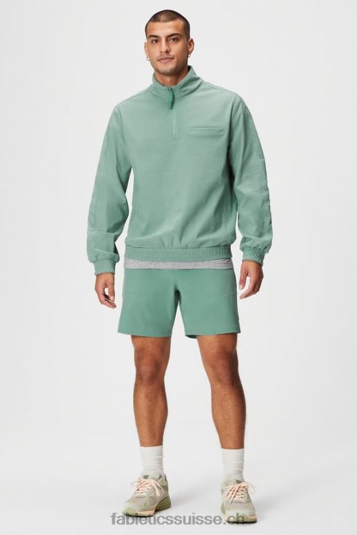 Hommes la veste club cord 1/4 zip B0B6R3638 thym gris Fabletics