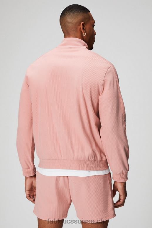 Hommes la veste club cord 1/4 zip B0B6R3639 ardoise rose Fabletics