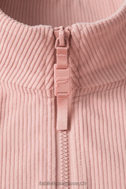 Hommes la veste club cord 1/4 zip B0B6R3639 ardoise rose Fabletics