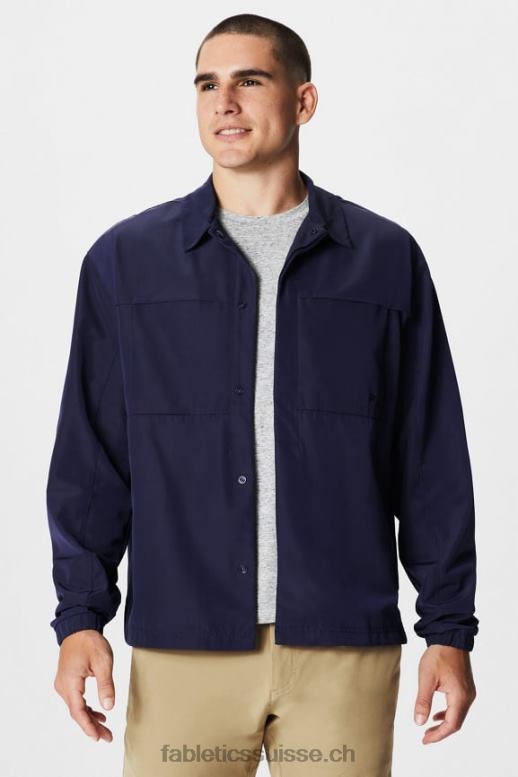 Hommes la veste d'avant-poste B0B6R3632 bleu marine profond Fabletics